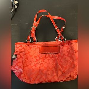 Coach red shoulder bag